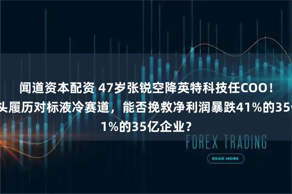 闻道资本配资 47岁张锐空降英特科技任COO！外资巨头履历对标液冷赛道，能否挽救净利润暴跌41%的35亿企业？